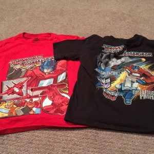Boys size 7 Transformers shirts